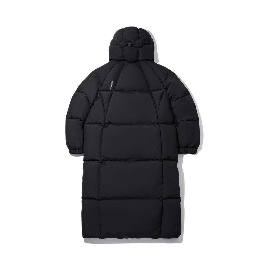 Li Ning Trendy Sports Series Reflective Water-Resistant Warm Loose Long Duck Down Jacket Women Outerwear AYMV478-3