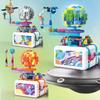 KAZI Solar System Light Earth Moon Sun Building Blocks Space Station Bricks Science Experiment Educational Toys For Children Gift