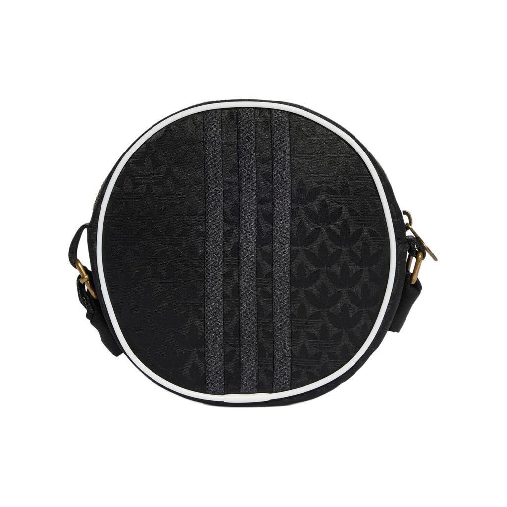 New Adidas Recycled Polyester Sports One Shoulder Small Round Bag Unisex Black & White IT7388