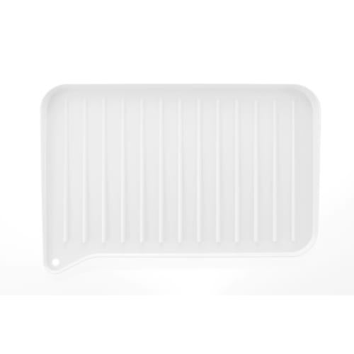Richell Plastic Draining Tray, White, 41 x 28 x 5 cm, Shelly, Small, with Drainage Tray Stopcock, Reversible, Antibacterial