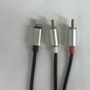 1x 3M Dual RCA To 8-Pin Connector Aux Stereo Y Splitter Cable Adapter For iPhone