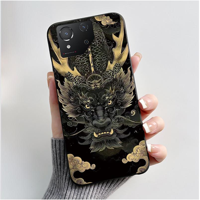 Чехол для Asus ROG Phone 8 Phone8 ROG8 Pro Чехол Роскошный Дракон Милый Крутой Мальчики Девочки Тонкий Черный Матовый Мягкий ТПУ Защитная Задняя Крышка