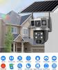 4G Солнечная IP-камера WIFI CCTV 12MP Двойной объектив Тройной экран PTZ Автоматическое отслеживание 6K Любопытная камера видеонаблюдения V380 Pro