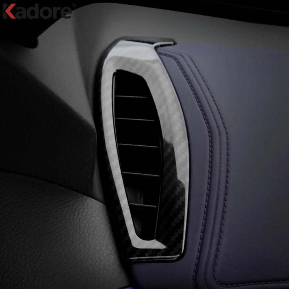 Car Front Side Air Condition Vent Cover Trim For Toyota CHR C-HR 2016 2017 2018 Carbon Fiber Interior Moulding Accessories