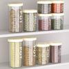 Transparent Grain Canister Kitchen Sealed Jar Food-Grade Airtight Storage Container Pantry Organizer for Snacks Dried Foods Tea