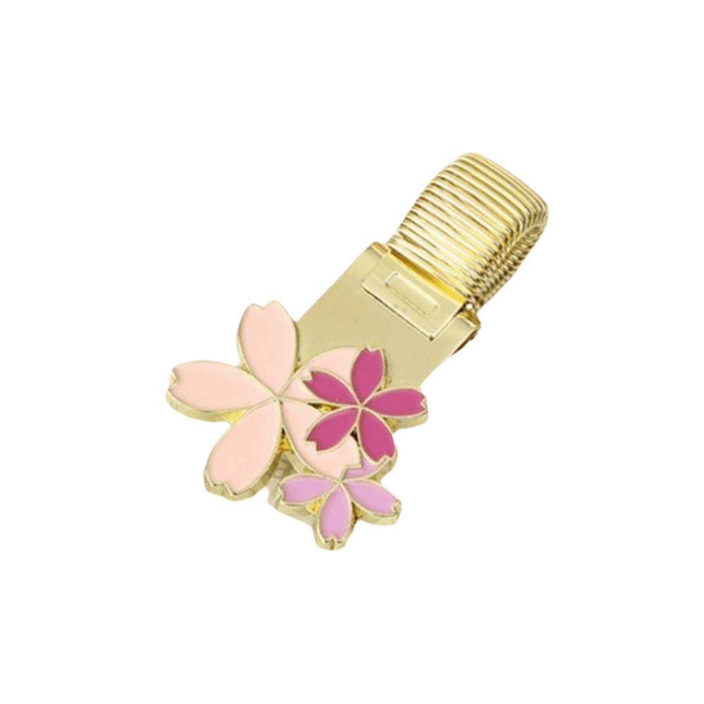 Retro Metal Pen Holder Flower Journal Clip Portable Paper Fix Clips Student