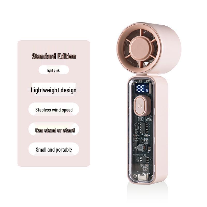 2026 Handheld Mini Cooling Fan: 100-Speed High-Power Portable Turbine for Outdoor Use.
