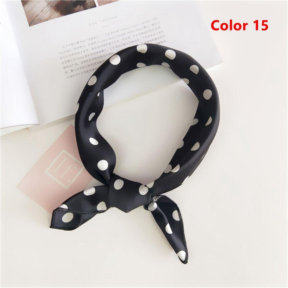 Gifts Women Small Vintage Square Scarf Silk Feel Satin Head Neck Hair Tie Band