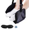 Darohz Airplane Foot Rest Memory Portable Travel Foot Stable Black (Thick Cotton) - Hammock, Adjustable, Foldable, Base,