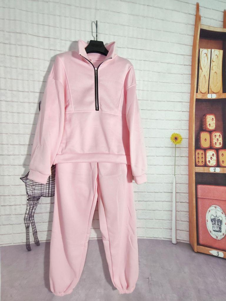 Женский флисовый костюм-двойка из свитера осень/зима 2023 г.: Европейская и американская уличная мода