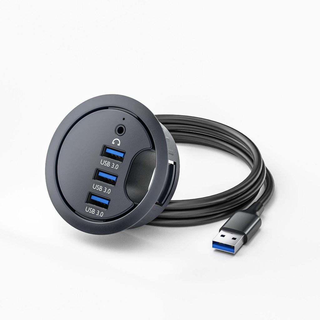 USB 3.0 концентратор для рабочего стола со считывателем SD/TF карт для офисного компьютера