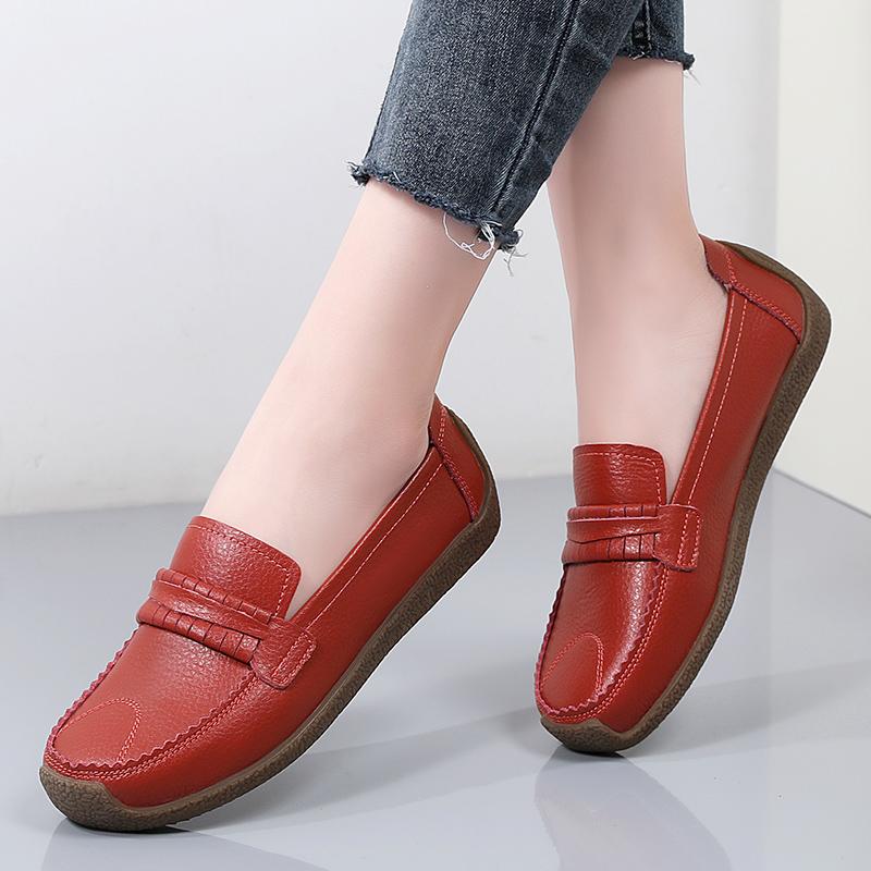 Женские красные мокасины повседневные фиолетовые мокасины гороховые туфли мягкие балетки черные туфли для вождения зеленые прогулочные туфли для мам больших размеров