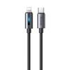 MCDODO CA-5710 1,2 м Type-C на Lightning 36 Вт Зарядный кабель Плетеный Дата-кабель с дышащим светом