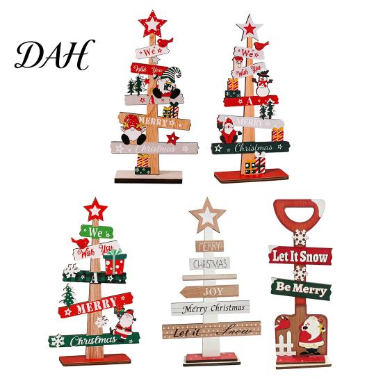 Winter Holiday Party Supplies Christmas Tree Ornament, Wooden Letter Sign Decorative Rustic Pine Wood Ornaments Compact Stable for Home Decor Charming