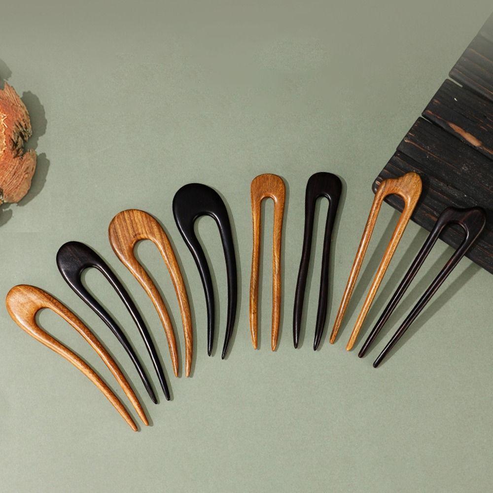 Vintage Wooden Hair Sticks Retro Ponytail Hair Bun Maker Headdress Hair Forks  Hair Accessories