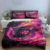 Flaming neon tiger design. Bedding sets Duvet cover sets Duvet covers Pillowcases(1*Duvet Cover 2*Pillowcases without duvet insert)