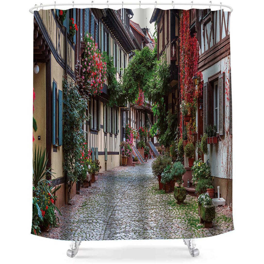 JINRUN Bathroom Thickened Waterproof Curtain Mildew Proof Shower Curtain Shower Partition Curtain Shower Curtain Bathroom Curtain Free Perforation