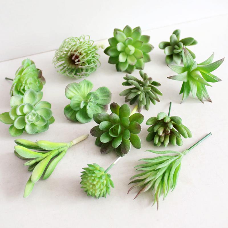 Artifical Plastic Succulent Plant Cactus Echeveria Flower Home Office Decor Gift