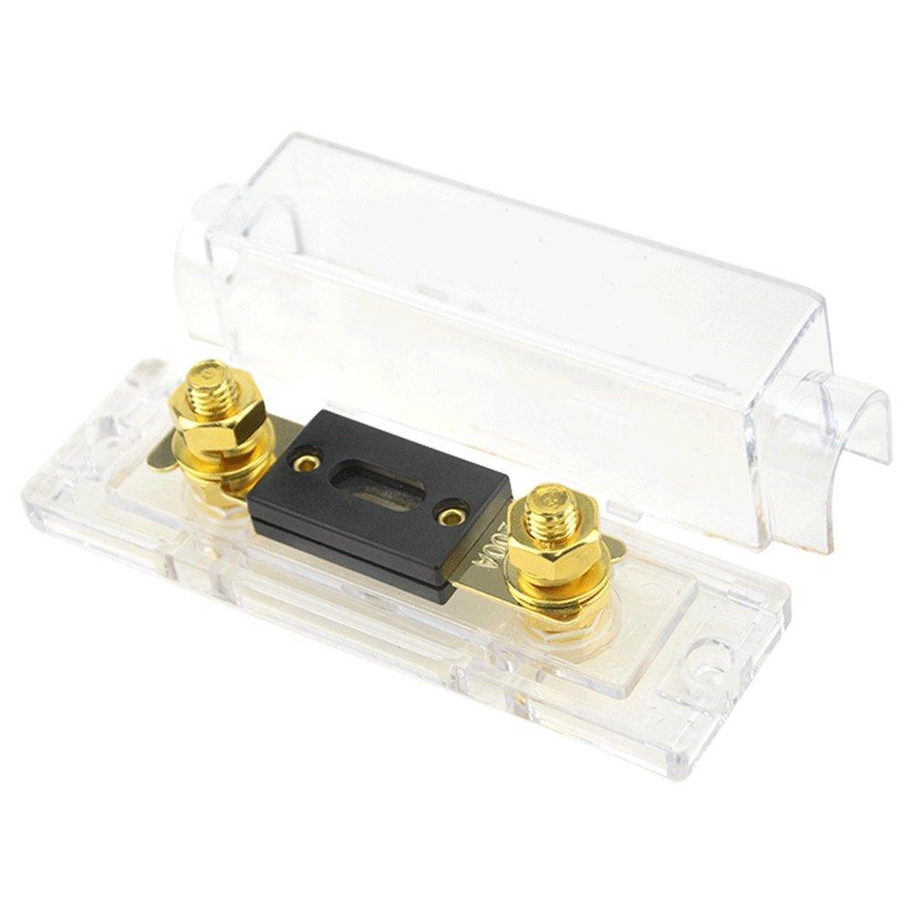 WMYCONGCONG Car 150A ANL Fuse Holder with ANL Fuse 0/2/4 Gauge for Car Motorcycle Car Audio Amplifier, Gold Plated (150A)