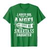 I Asked For An Angel God Sent Me A Smartass Daughter TShirt 3D Style Cotton Unisex Tops T Shirt Print Fitted T Shirt