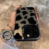 Один чехол для телефона с узором «коровья шкура» подходит для iPhone 17 16 15 14 13 12 11 Pro/ Max/Plus, противоударный и защищающий от падений