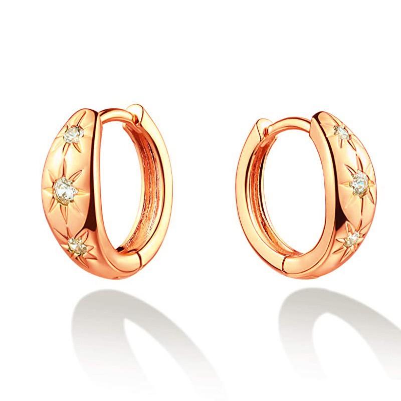 Star Shaped 8-Point Earrings Ear Buckles Women
