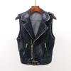Short Jacket Women Plus Size Jean Waistcoat  Fashion Denim Vest Female Spring Autumn Sleeveless