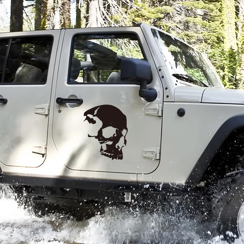 Расширенная текстура скелета черепа Дизайн приключений на открытом воздухе, наклейки для приключений на открытом воздухе украшения на природную тематику прочный винил