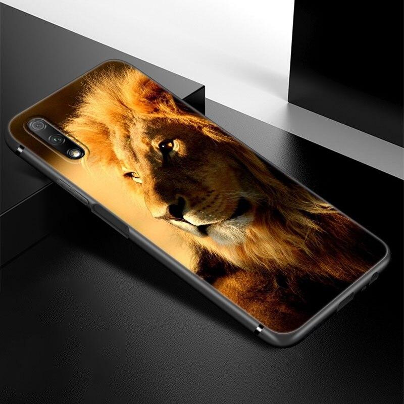 Чехол для телефона Lion Tiger Animal для Huawei Honor 7A 8A 9X 20 Pro 8 10X Lite 9A 8C 9C 20E 7S 8S 20S 8X 10i 20i 30i Мягкий черный чехол