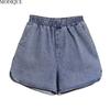 MODIQUE 2025 New Plus Summer Size Women's Loose Casual A-Line Wide Leg Slit Hottie Denim Shorts Ladies Basic Elastic High Waist Pants Jeans