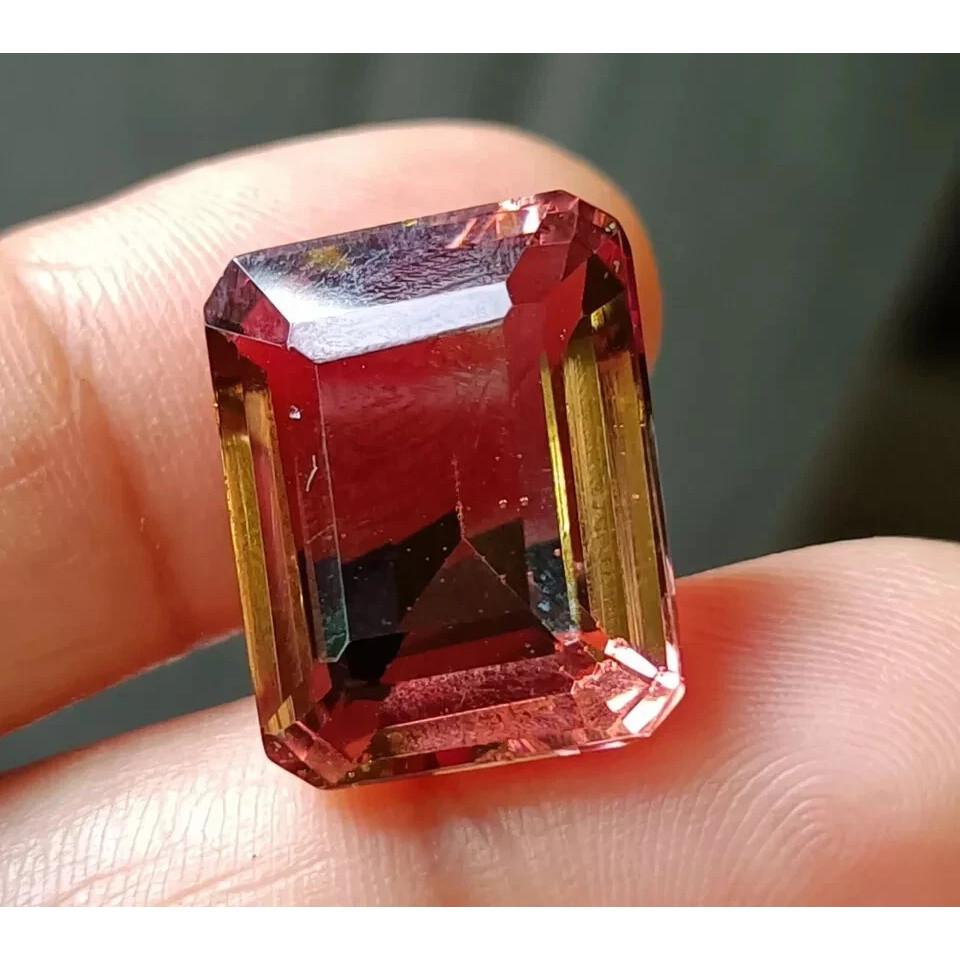 10-12 Ct Natural Alexandrite Bi-Color Change Emerald Cut Stunning Gemstone