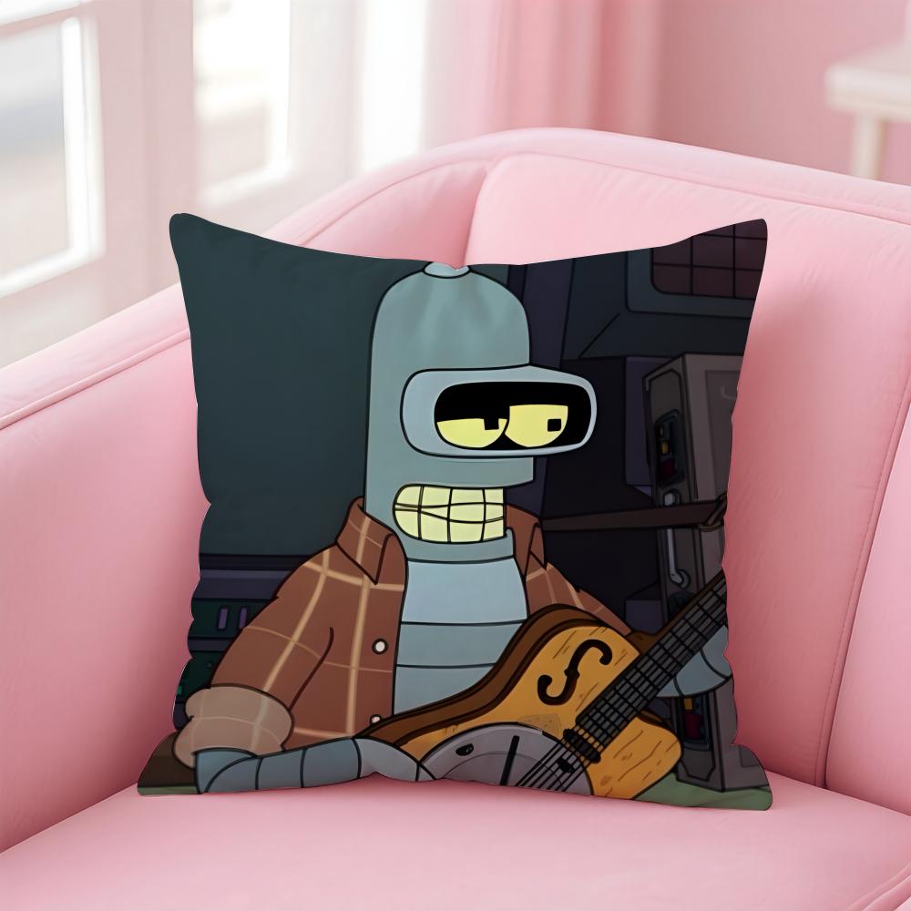 Чехол на подушку с принтом из аниме F-Futurama для дома и автомобиля, многоцелевой чехол для подушки - Двусторонний, мягкий и прочный для повседневного использования