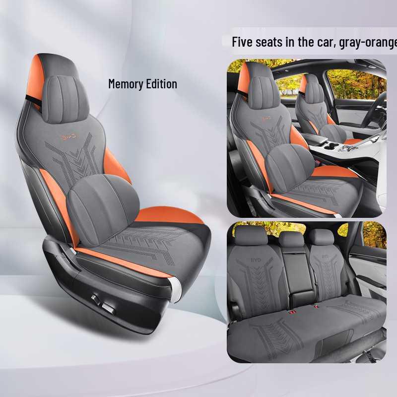 Всесезонные чехлы на сиденья автомобиля BYD Song Plus DMi и Song Pro EV из замши