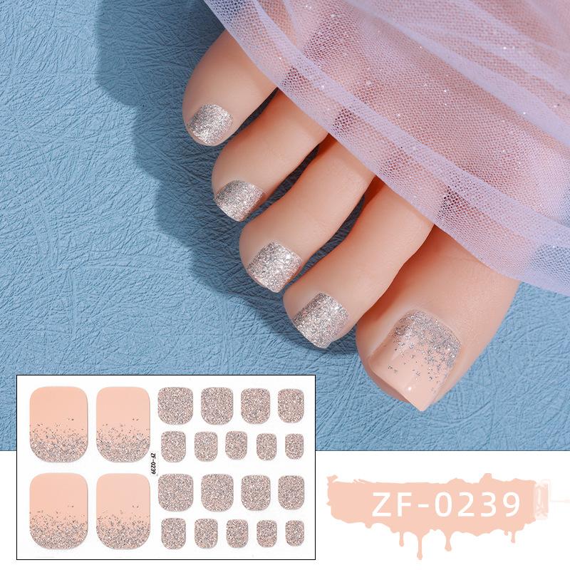 New Foot Stickers, Nail Art Stickers, Waterproof Onion Powder 5D Imitation Diamond Toenail Stickers