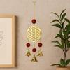 Brass Wind Chime Flower of Life Rudraksha Beads