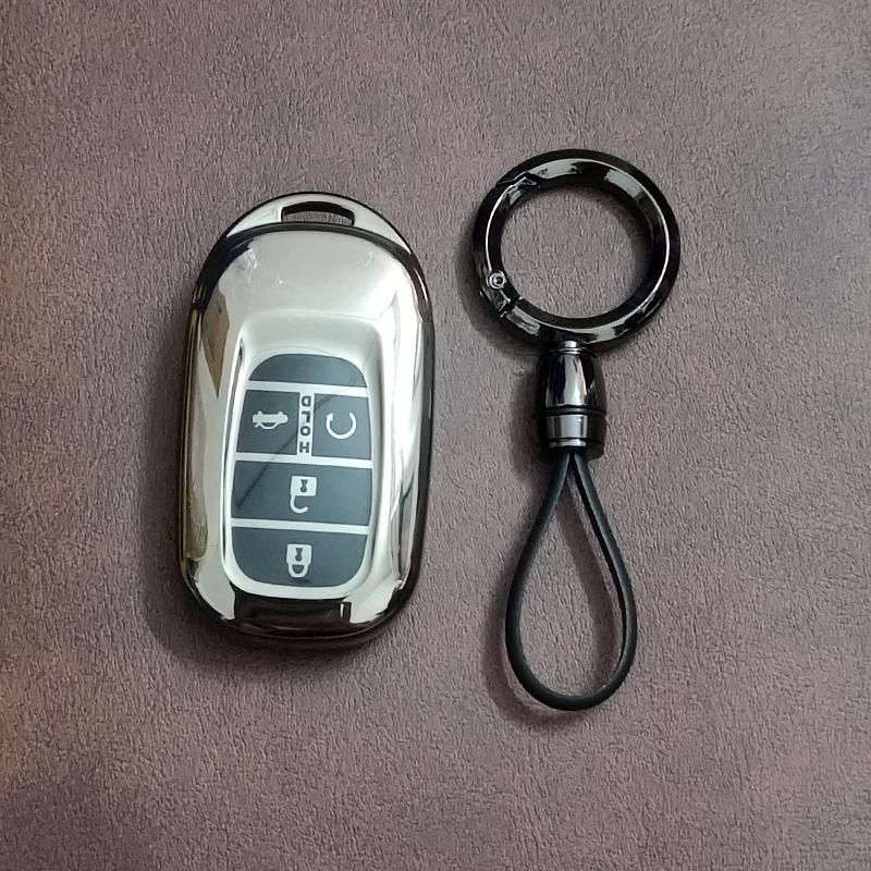 Титаново-серый Для Honda Accord Civic Hr-V Cr-V Pilot Sport Si Ex Ex-L 2 3 4 5 Кнопок Чехол-Защита для Автомобильного Ключа