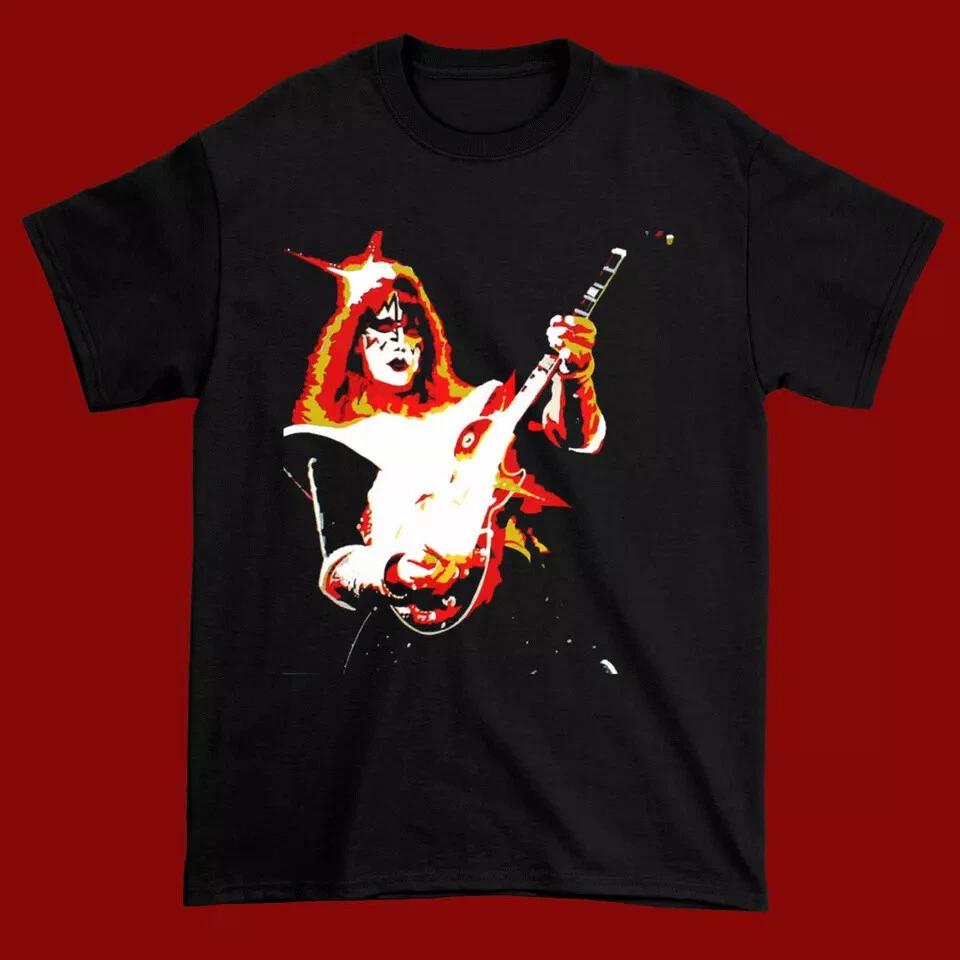 Men's and Women's T-shirts Ace Frehley Musician Guitar Short Sleeve Unisex T Shirt
