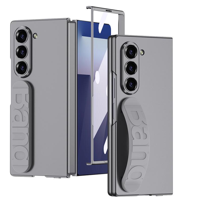 Силиконовый чехол Samsung Z Fold7 с эластичным ремешком на запястье - Премиальный складной чехол для телефона