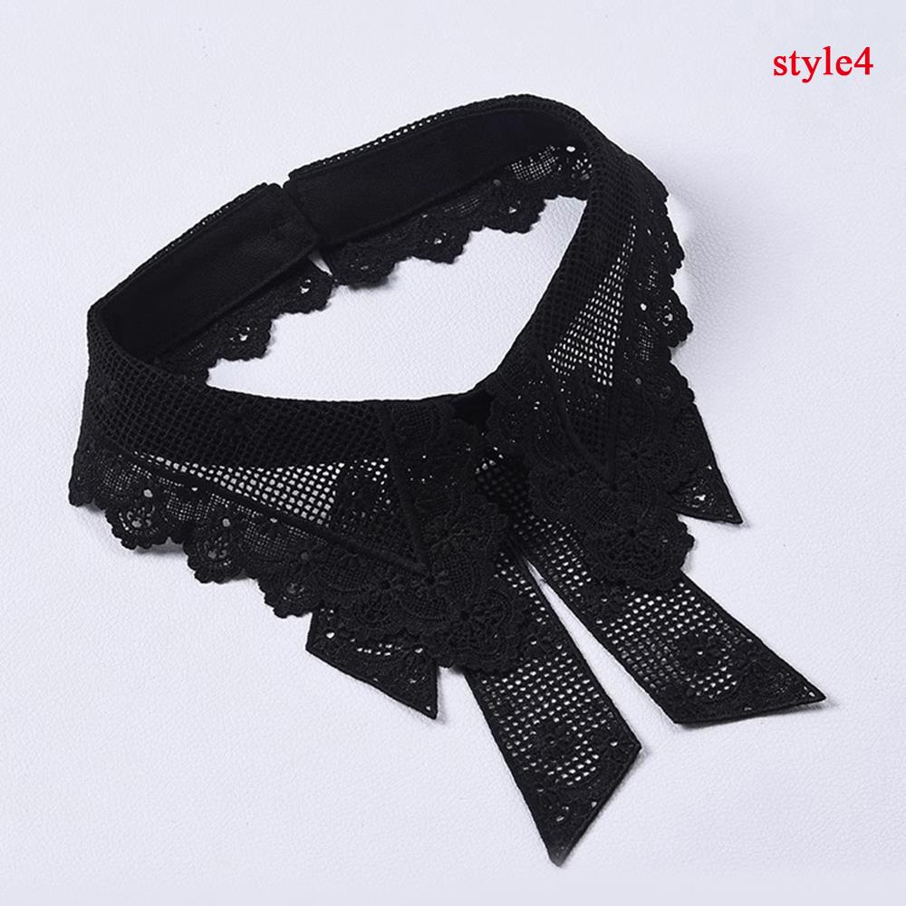 Полурубашка Лацкан Шаль Съемный Вырез Вышитый Декор DIY Ложный Воротник Кружево Цветочный Фейковый Воротник Стильный Женский Воротник