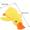 1pc Large Duck Design Pet Grinding Teeth Squeaky Plush Toy, Durable Chew Toy For Dog Interactive Supply