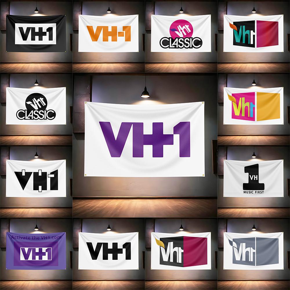Rock Music Flag 3x5ft For Vh1 Fans Banner Hd Print Brass Grommet Garage Bedroom Living Room Dorm Wall Decor Tapestry