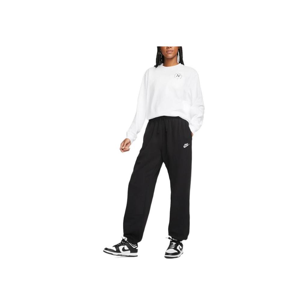 Nike Solid Color Logo Embroidered Jogger Pants Women Bottoms Black DQ5801-010
