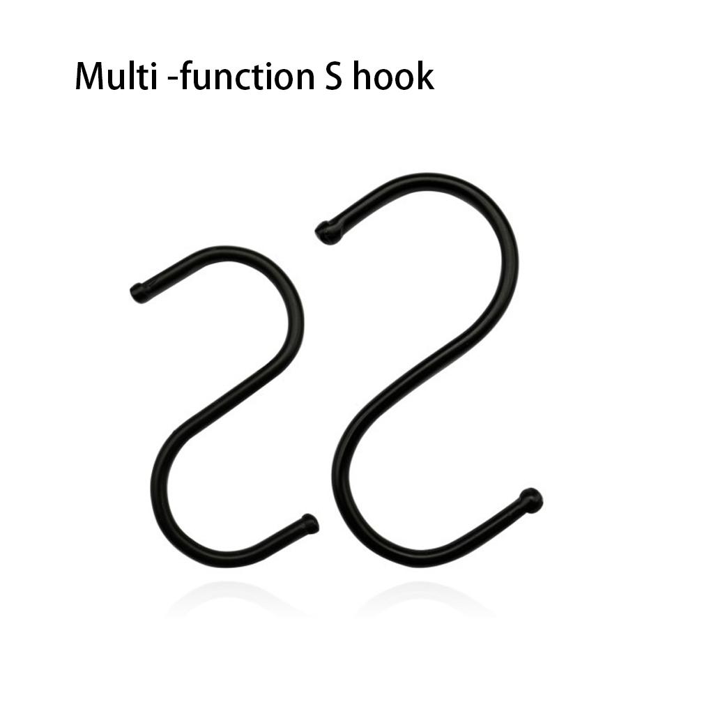 Черные S-образные металлические крючки, держатель для полотенец, органайзер для пальто, вешалка для перил, для дома, ванной, офиса, хранения инструментов