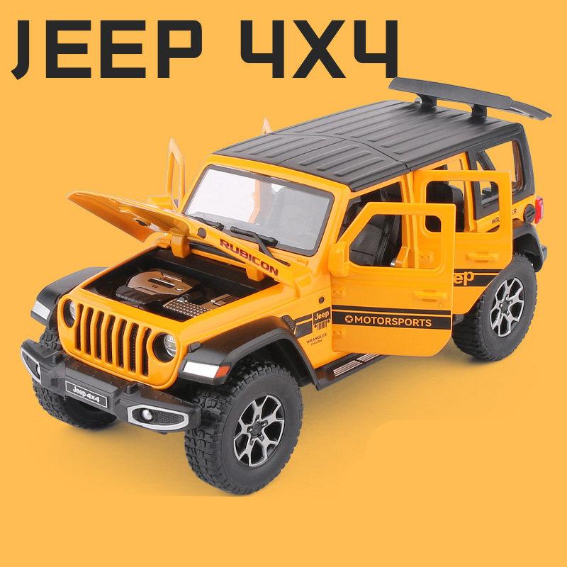 1:22 Jeeps Wrangler Rubicon Alloy Car Model Diecasts Simulation Metal Off-road Vehicles Car Model Collection Childrens Toys Gift ALS1