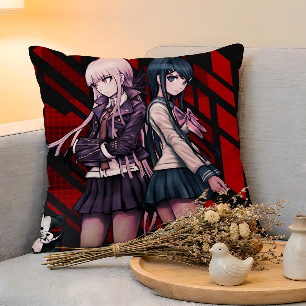 Cushion Cover Linen SkinFriendly Soft Decorative Case for Sofa Home Decor Anime KWaii DDanganronpa Pillow cover