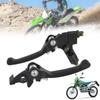 Handlebar Drum Lever Fit Motorcycle Clutch Brake Lever Aluminum Alloy Snap Back Type Leve Left/Right Set Foldable
