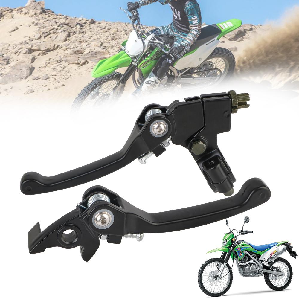 Handlebar Drum Lever Fit Aluminum Alloy Snap Back Type Leve Left/Right Set For KLX CRF XR50-250 Motorcycle Clutch Brake Lever Foldable
