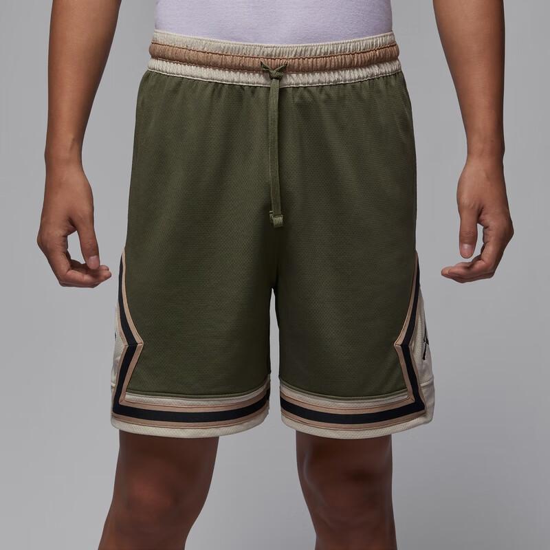 Jordan Dri-FIT Sport Дундан Баскетбол Мода Быстросохнущие Сетчатые Шорты Мужские шорты Оливково-зеленый HV1264222