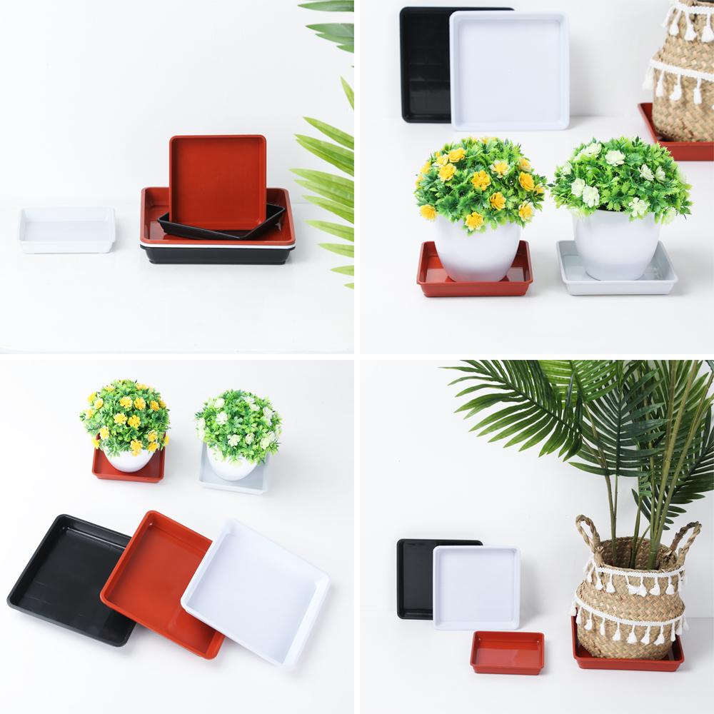 1Pcs Garden Flower Pot Square Plastic Tray Saucers Indoor Outdoor Plant Saucer Drip Trays