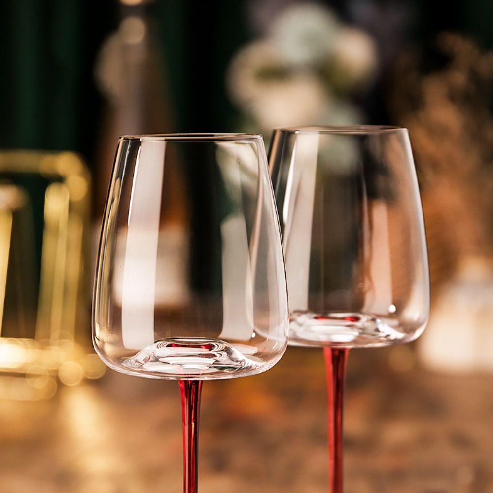2pcs Luxury Hand-blown Crystal Red Wine Glasses Red Holder European Style Champagne Goblet Concave Bottom Red Wine Cup Party
